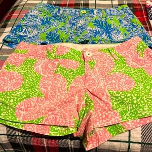 TWO Lilly Pulitzer Walsh Shorts Size 4